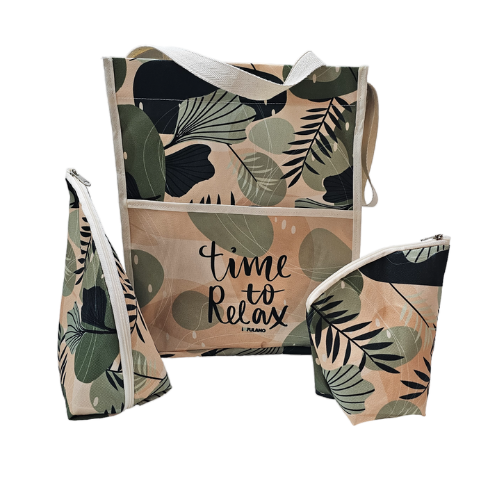 PACK BOLSO MATERO + PORTA MATE + YERBERO - TIME TO RELAX